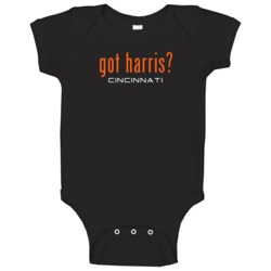 Got Clark Harris Cincinnati Football Player Funny Fan Baby One Piece Got Clark Harris Cincinnati Football Player Funny Fan Baby One Piece