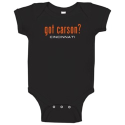Got Tra Carson Cincinnati Football Player Funny Fan Baby One Piece Got Tra Carson Cincinnati Football Player Funny Fan Baby One Piece
