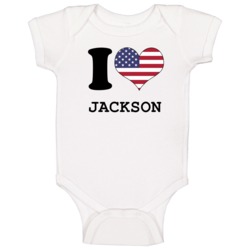 Jackson North Carolina I Heart Love Usa Baby One Piece Jackson North Carolina I Heart Love Usa Baby One Piece