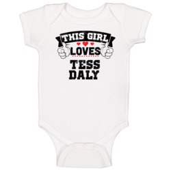This Girl Loves Tess Daly Sexiest Women Fan Baby One Piece This Girl Loves Tess Daly Sexiest Women Fan Baby One Piece