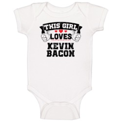 This Girl Loves Kevin Bacon Funny Fan Baby One Piece This Girl Loves Kevin Bacon Funny Fan Baby One Piece