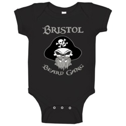 Bristol Beard City Hometown Pride Pirate Skeleton Baby One Piece Bristol Beard City Hometown Pride Pirate Skeleton Baby One Piece