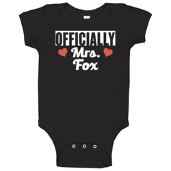 Officially Mrs Fox Just Married Wife Funny Baby One Piece Officially Mrs Fox Just Married Wife Funny Baby One Piece