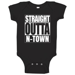 Straight Outta Parody Customizable Baby One Piece Straight Outta Parody Customizable Baby One Piece