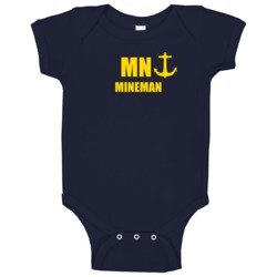 Mineman Mn Us Navy Baby One Piece Mineman Mn Us Navy Baby One Piece