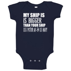 Bigger Than Yours Funny Ship Customizable Baby One Piece Bigger Than Yours Funny Ship Customizable Baby One Piece