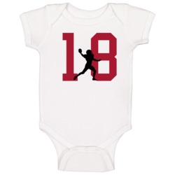 Player Silhouette Taylor Gabriel Atlanta Football Team Fan Baby One Pi Player Silhouette Taylor Gabriel Atlanta Football Team Fan Baby One Pi