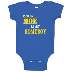 Doug Moe Homeboy Basketball Hockey Baseball Football Baby One Piece Doug Moe Homeboy Basketball Hockey Baseball Football Baby One Piece