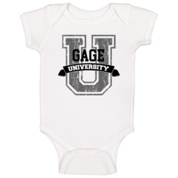 University Funny Name Customizable Baby One Piece University Funny Name Customizable Baby One Piece