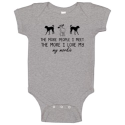 The More I Love My Morkie Funny Baby One Piece The More I Love My Morkie Funny Baby One Piece