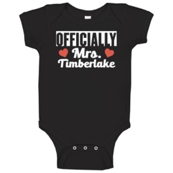 Officially Mrs Timberlake Just Married Funny Wife Baby One Piece Officially Mrs Timberlake Just Married Funny Wife Baby One Piece