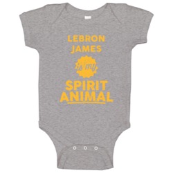Lebron James Is My Spirit Animal Cleveland Basketball Baby One Piece Lebron James Is My Spirit Animal Cleveland Basketball Baby One Piece
