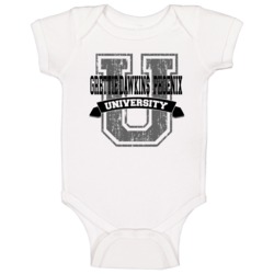 University Funny Name Customizable Baby One Piece University Funny Name Customizable Baby One Piece