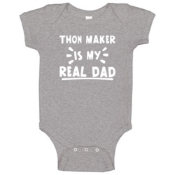 Thon Maker Is My Real Dad Milwaukee Basketball Baby One Piece Thon Maker Is My Real Dad Milwaukee Basketball Baby One Piece