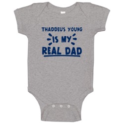 Thaddeus Young Is My Real Dad Indiana Basketball Baby One Piece Thaddeus Young Is My Real Dad Indiana Basketball Baby One Piece