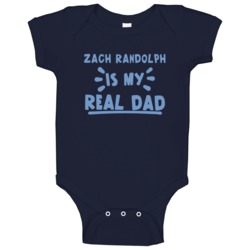 Zach Randolph Is My Real Dad Memphis Basketball Baby One Piece Zach Randolph Is My Real Dad Memphis Basketball Baby One Piece