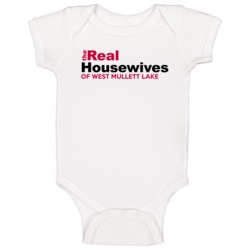 West Mullett Lake Michigan Real Housewives Funny Parody Baby One Piece West Mullett Lake Michigan Real Housewives Funny Parody Baby One Piece