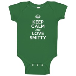 Smitty Keep Calm And Love Parody Custom Name Baby One Piece Smitty Keep Calm And Love Parody Custom Name Baby One Piece