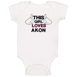 This Girl Loves Akon Cool Hip Hop Baby One Piece This Girl Loves Akon Cool Hip Hop Baby One Piece