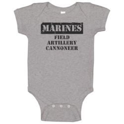 Field Artillery Cannoneer Marines Baby One Piece Field Artillery Cannoneer Marines Baby One Piece