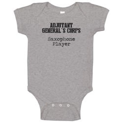 Saxophone Player Us Army Military Occupation Baby One Piece Saxophone Player Us Army Military Occupation Baby One Piece