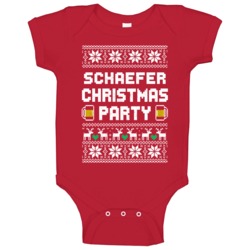 Schaefer Christmas Party Ugly Sweater Custom Last Name Beer Drinking B Schaefer Christmas Party Ugly Sweater Custom Last Name Beer Drinking B