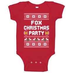 Fox Christmas Party Ugly Sweater Custom Last Name Beer Drinking Baby O Fox Christmas Party Ugly Sweater Custom Last Name Beer Drinking Baby O