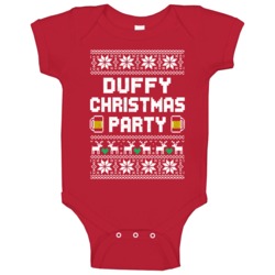 Duffy Christmas Party Ugly Sweater Custom Last Name Beer Drinking Baby Duffy Christmas Party Ugly Sweater Custom Last Name Beer Drinking Baby