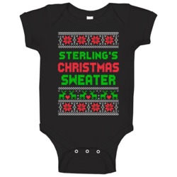 Sterling Ugly Christmas Sweater Funny Custom Name Holiday Gift Baby On Sterling Ugly Christmas Sweater Funny Custom Name Holiday Gift Baby On