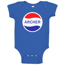 Archer Popular Drink Logo Parody Name Baby One Piece Archer Popular Drink Logo Parody Name Baby One Piece