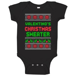Valentino Ugly Christmas Sweater Funny Custom Name Holiday Gift Baby O Valentino Ugly Christmas Sweater Funny Custom Name Holiday Gift Baby O