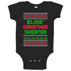 Elvis Ugly Christmas Sweater Funny Custom Name Holiday Gift Baby One P Elvis Ugly Christmas Sweater Funny Custom Name Holiday Gift Baby One P