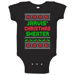 Jarvis Ugly Christmas Sweater Funny Custom Name Holiday Gift Baby One Jarvis Ugly Christmas Sweater Funny Custom Name Holiday Gift Baby One