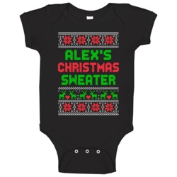 Alex Ugly Christmas Sweater Funny Custom Name Holiday Gift Baby One Pi Alex Ugly Christmas Sweater Funny Custom Name Holiday Gift Baby One Pi