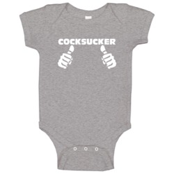 Funny Cocksucker This Guy Thumbs Frat Party Baby One Piece Funny Cocksucker This Guy Thumbs Frat Party Baby One Piece
