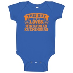 This Guy Loves Mindaugas Kuzminskas New York Basketball Baby One Piece This Guy Loves Mindaugas Kuzminskas New York Basketball Baby One Piece
