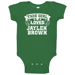This Girl Loves Jaylen Brown Boston Basketball Baby One Piece This Girl Loves Jaylen Brown Boston Basketball Baby One Piece