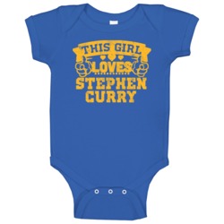 This Girl Loves Stephen Curry Golden State Basketball Baby One Piece
