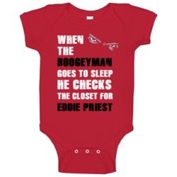Eddie Priest Sports Boogeyman Baby One Piece Eddie Priest Sports Boogeyman Baby One Piece