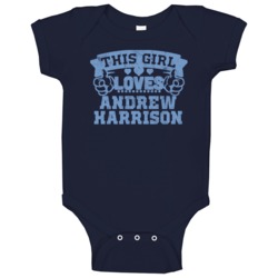 This Girl Loves Andrew Harrison Memphis Basketball Baby One Piece This Girl Loves Andrew Harrison Memphis Basketball Baby One Piece