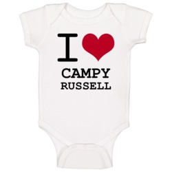 Campy Russell Sports I Love Baby One Piece Campy Russell Sports I Love Baby One Piece