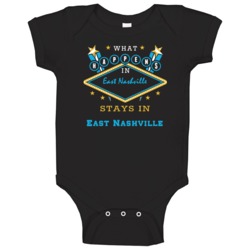East Nashville Michigan What Happens In Stays In Baby One Piece East Nashville Michigan What Happens In Stays In Baby One Piece