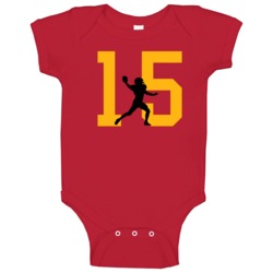 Silhouette Patrick Mahomes Kansas City Football Team Fan Baby One Piec Silhouette Patrick Mahomes Kansas City Football Team Fan Baby One Piec