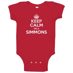 Simmons Keep Calm Parody Family Tee Baby One Piece Simmons Keep Calm Parody Family Tee Baby One Piece