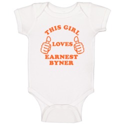 Earnest Byner Sports This Girl Loves Baby One Piece Earnest Byner Sports This Girl Loves Baby One Piece