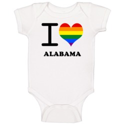 Alabama Genesee County New York State I Love Heart Gay Pride Baby One Alabama Genesee County New York State I Love Heart Gay Pride Baby One