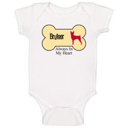 Bruiser Always In My Heart Toy Fox Terrier Baby One Piece Bruiser Always In My Heart Toy Fox Terrier Baby One Piece