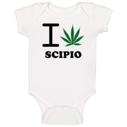 Scipio Cayuga County New York State I Love Heart Weed Baby One Piece Scipio Cayuga County New York State I Love Heart Weed Baby One Piece
