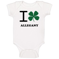 Allegany Cattaraugus County New York State I Love Heart Clover Baby On Allegany Cattaraugus County New York State I Love Heart Clover Baby On