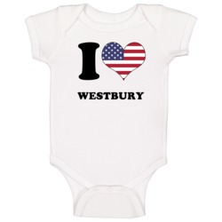 Westbury Nassau County New York State I Love Heart Usa Baby One Piece Westbury Nassau County New York State I Love Heart Usa Baby One Piece